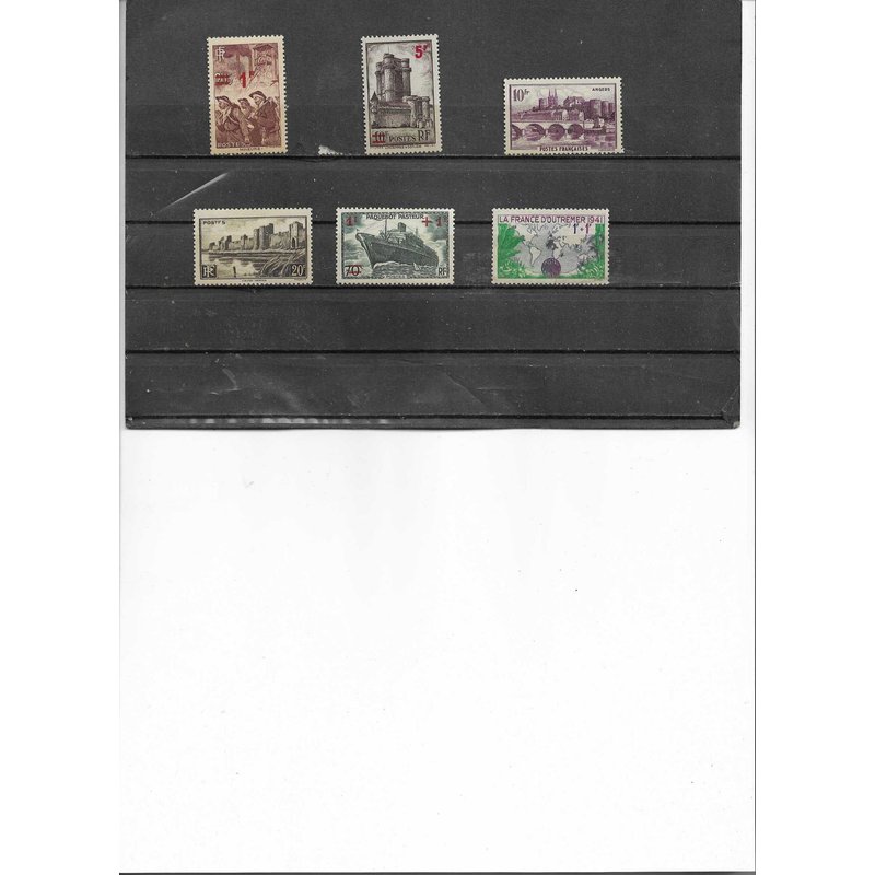 6 Timbres Neufs France 1941