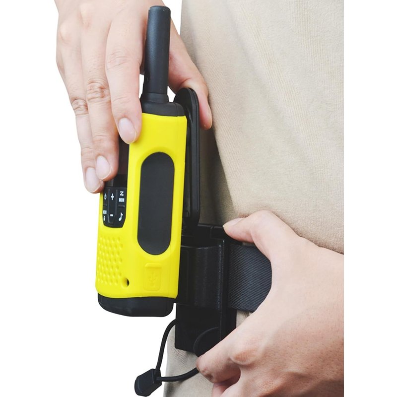 Walkie Talkie Belt Accessory Two-Way Belt for Portable Radio/Speaker Mobile Radio Microphone/Speaker Compatible with Kenwood Motorola Quansheng (Black 01)