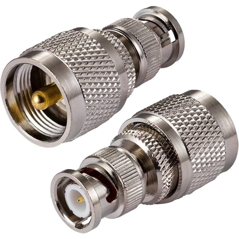 CB Radio Adapter PL259 UHF Male to BNC Male Antenna Adapter for CB Antenna Ham Radio Walkie Talkie Radio Portable Two-Way Radio SO 239 Coax Wireless LAN Devices (2 pcs)