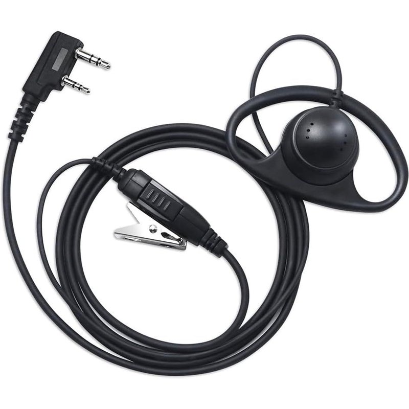 Walkie Talkie Headset Compatible with Kenwood UV-5R UV-5RA 777 888S UV-82 TH-22AT TH-25 TK-3100 2 Pin Earphone with PTT Mic for Radio,Safety Earpiece.