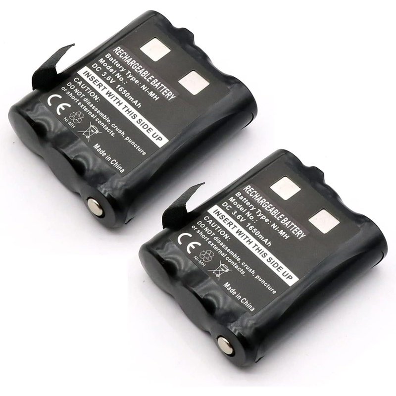 PMNN4477AR 1532 2 Pack 1650mAh 3.6V Walkie Talkie Battery for Motorola PMR446 Walkie Talkie Talkabout TLKR T92 H2O T82 Extreme T62 T605 H2O T800 AA