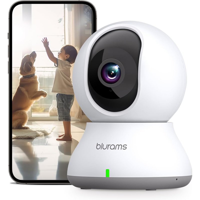2K WiFi Surveillance Camera,360° Surveillance Camera Baby Camera,Surveillance Cameras with Night Vision,AI Human Detection,Two-Way Audio,Compatible with Alexa