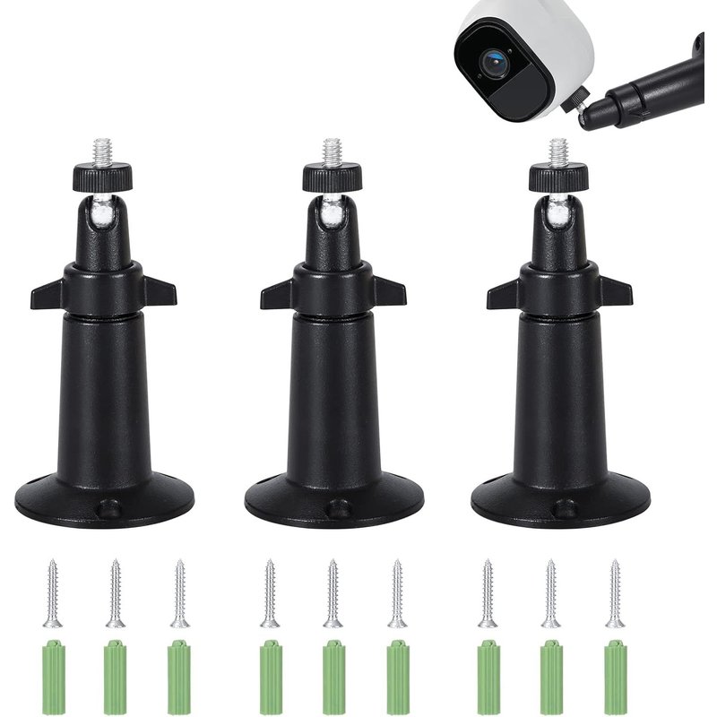 Security Camera Wall Mount Bracket Adjustable Indoor/Outdoor Security Camera Mount Compatible with Arlo Blink CCTV 3pcs