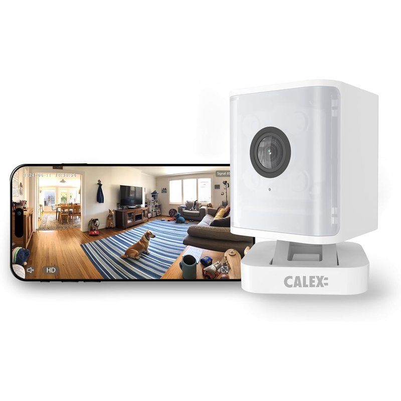 2K Indoor Surveillance Camera ¿ Wi-Fi with Projector & Motion Detection,Smart Security with Night Vision & App Control,White