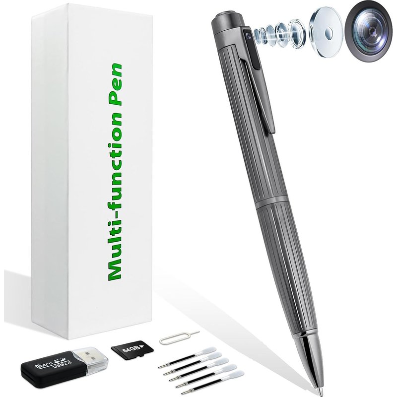 Spy Pen Camera,64GB 1080P Hidden Camera with Motion Monitoring,Video and Audio Recording