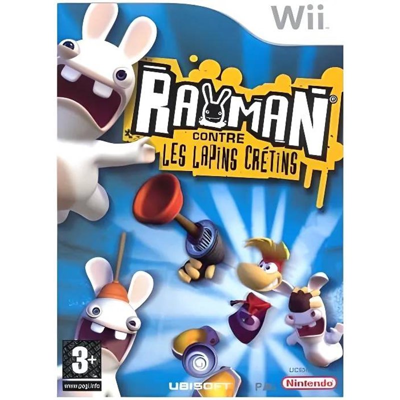 Jeu - Ubisoft - Rayman Contre les Lapins Cretins - Wii - Action - Multiplayer - En boîte