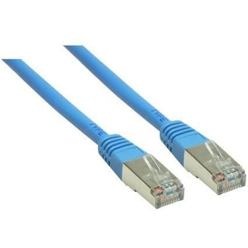 Alcasa 1m Cat6 S/FTP câble de réseau Bleu S/FTP (S-STP)