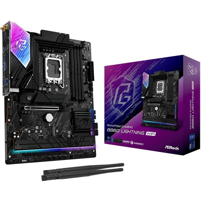 Asrock B860 Lightning WiFi Intel B860 LGA 1851 (Socket V1) ATX