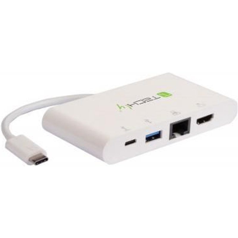 Techly IADAP USB31-DOCK1 station d'accueil USB 3.2 Gen 1 (3.1 Gen 1) Type-C Blanc