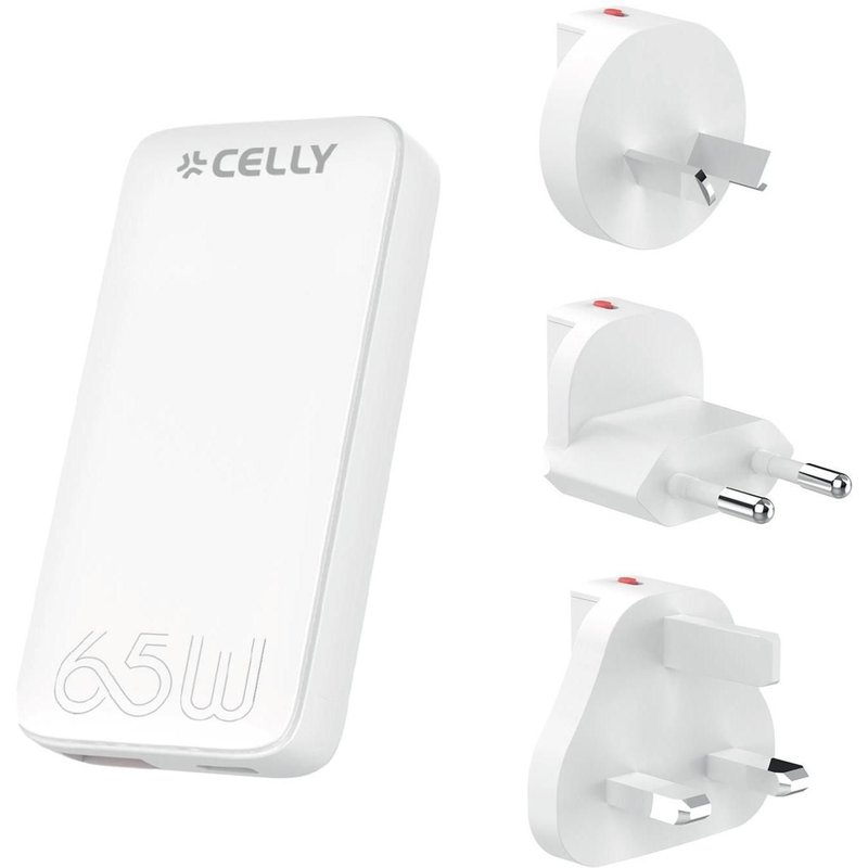 Celly TCTRAVELUNI65W chargeur de batterie USB