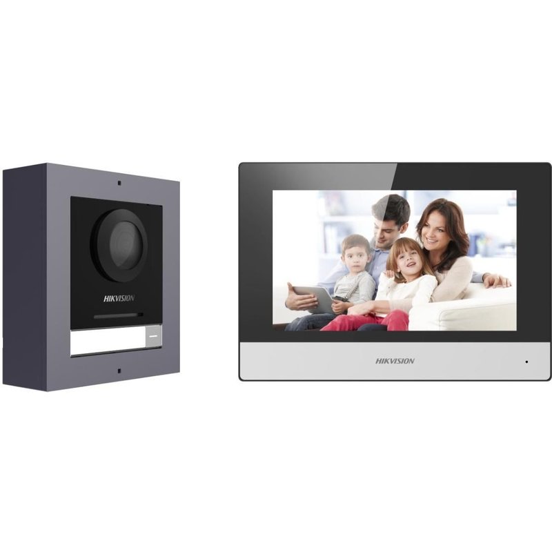 Hikvision DS-KIS602(B) système vidéophone 2 MP 7" Noir, Gris