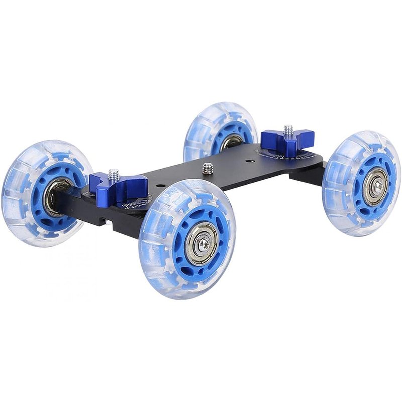 Dolly Skater Camera,Mini Desktop 10kg Load Rail Roller Track Slider Dolly Skater Car for DSLR Camera Camcorder