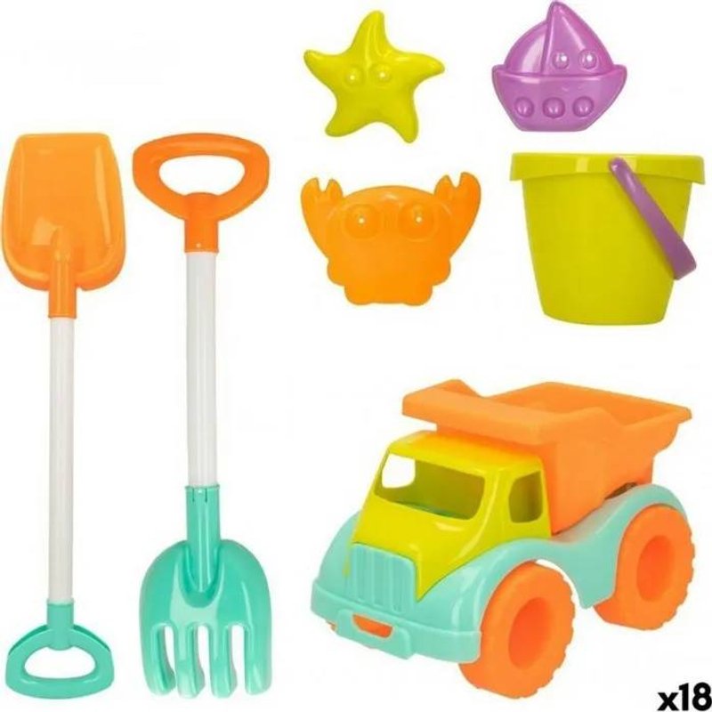 Nc Set De Jouets De Plage Colorbaby 7 Pièces Camion (18 Unités)