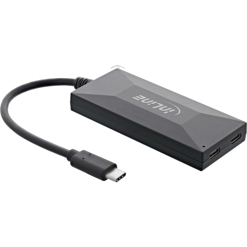 InLine 35399 hub & concentrateur USB 2.0 Type-C 5000 Mbit/s Noir
