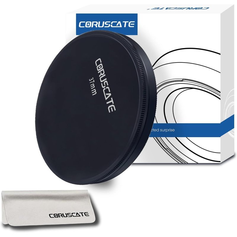 37 mm Metal Lens Caps,Compatible with All 37 mm Camera Lens Filter Accessories (UV,CPL,ND,37 mm Threaded Lens) + 1 Lens Cleaning Cloth