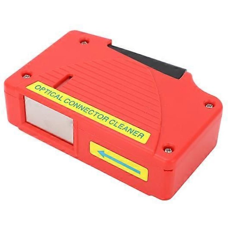 Boîte de nettoyage de fibre optique rouge compacte et légère, nettoyeur d'extrémité de fibre optique SC FC LC ST