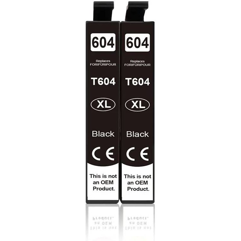 Cartouche d'encre complète 604 pour imprimante Epson T 604XL T604 XL, Compatible XP 2200 2205 3200 3205 4200 4205 WF 2910 2930 29502pcs black