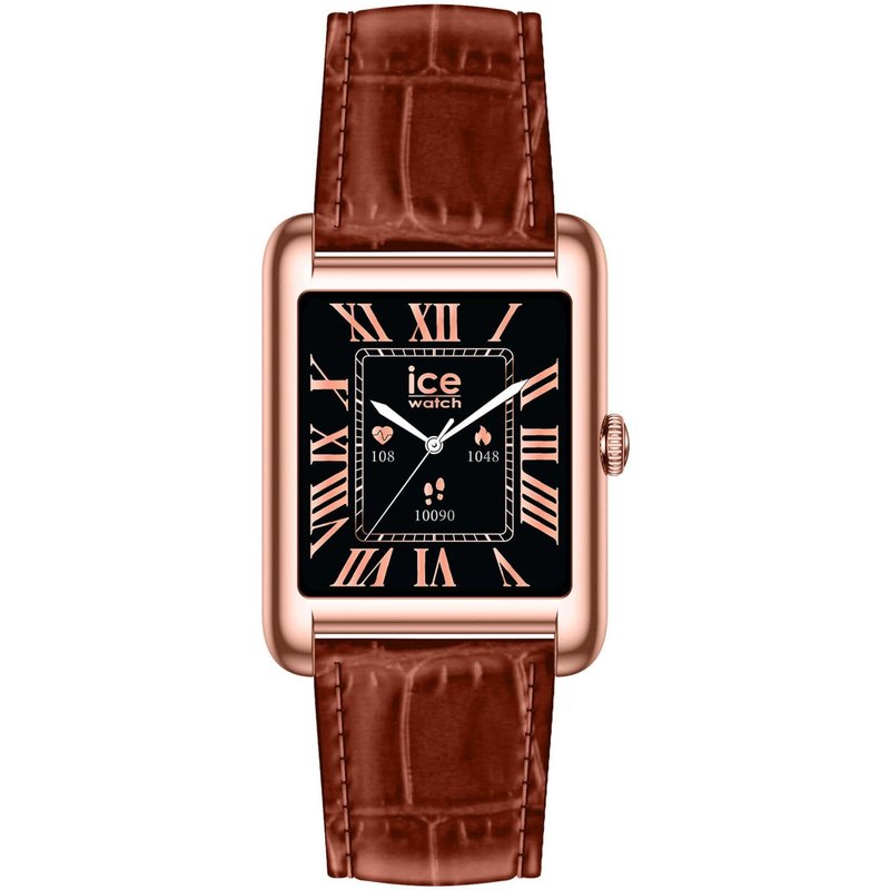 Montre connectée Ice smart TK 2.0 Rose-gold 1.41 cuir cognac