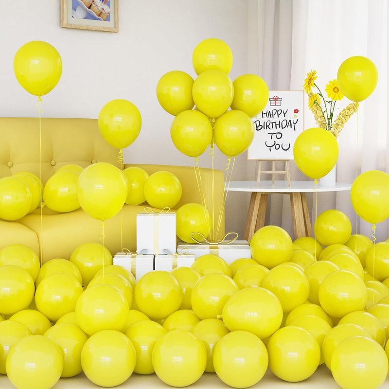 Ballons Jaune, 50 PiĂšces Ballons Jaunes Mat Latex 5 Pouces Petits Mini Ballon Avec Ruban Pour Femmes Filles FĂȘte D'anniversaire Filles Mariage BaptĂȘme Douche De MariĂ©e FĂȘte Detournesol DĂ©corations