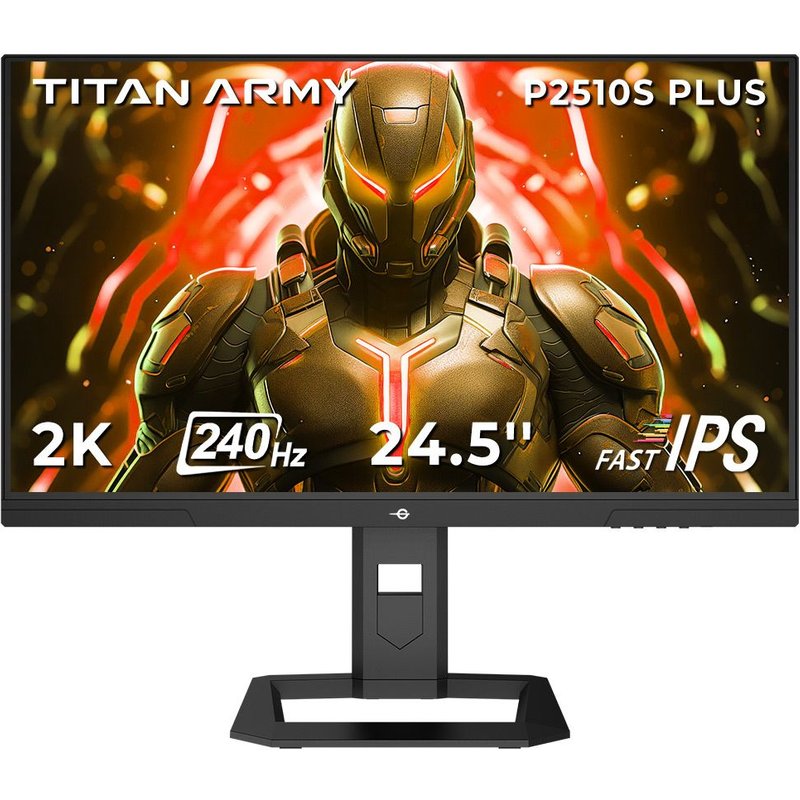 TITAN ARMY P2510S PLUS Écran de jeu 24,5 pouces, écran IPS rapide 2560 x 1440 16:9, taux de rafraîchissement de 240 Hz, HDR500, 123 % sRGB, Adaptive-Sync, Dynamic OD, Game+ Assist