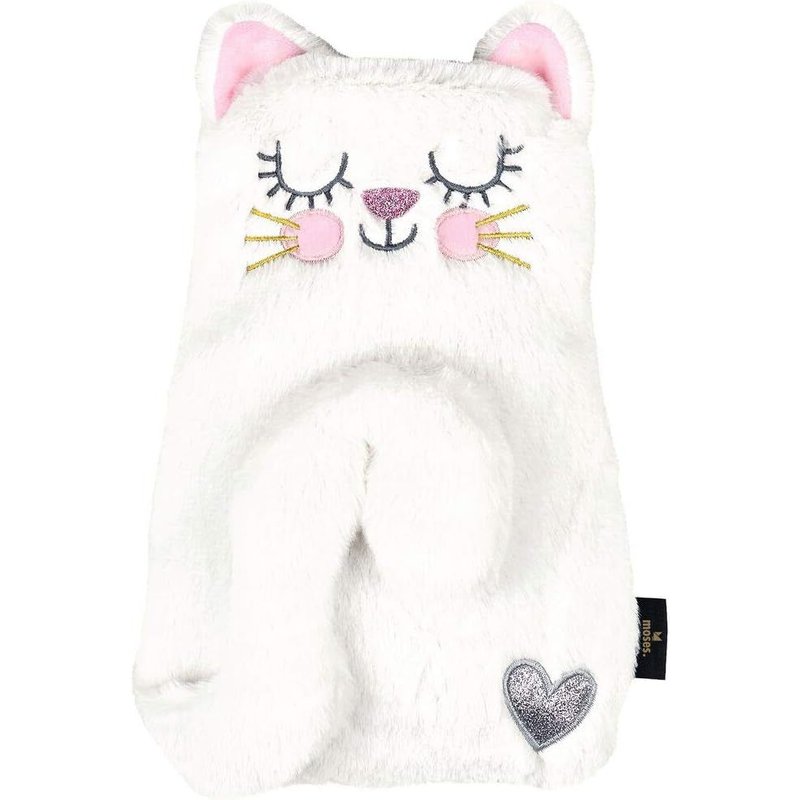 Ed, The Cat Bouillotte Kitty pour se blottir et se détendre dans Une boîte Cadeau en Blanc