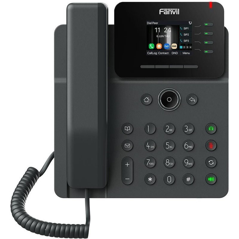 Fanvil V61G téléphone fixe Noir 4 lignes LCD