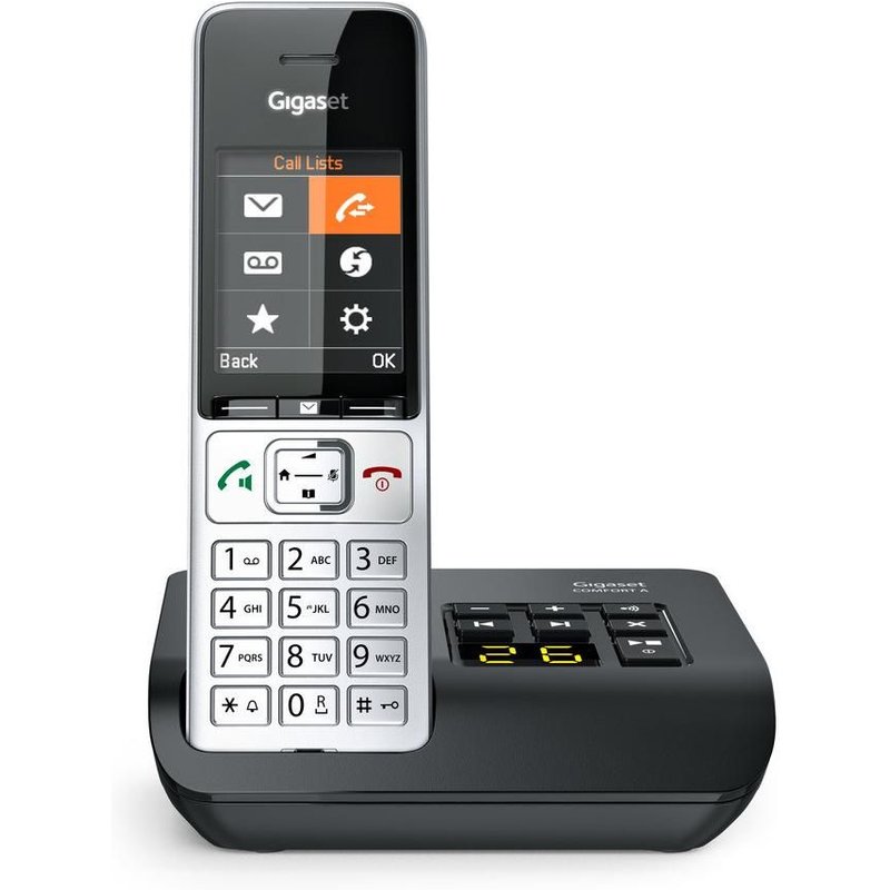 Gigaset COMFORT 500A Téléphone analog/dect Identification de l'appelant Noir, Argent
