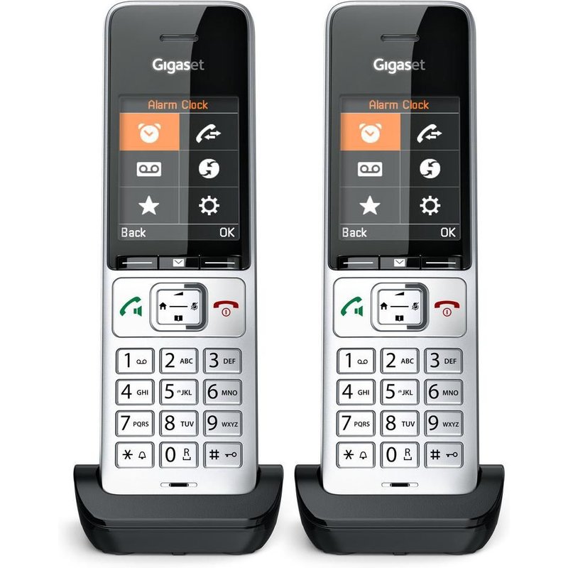Gigaset COMFORT 500HX duo Téléphone analog/dect Identification de l'appelant Noir, Argent
