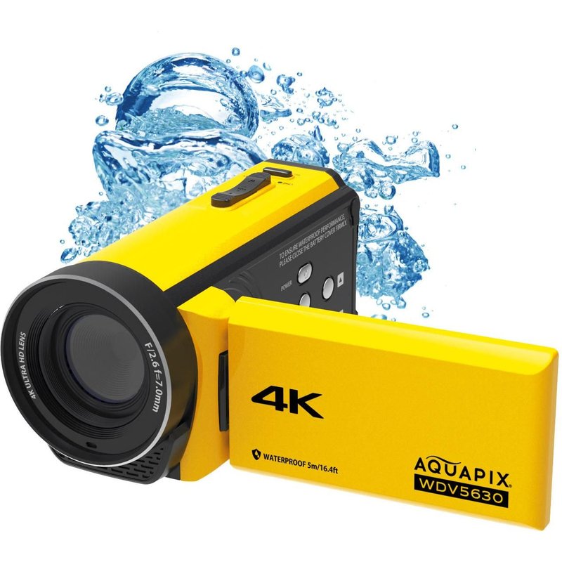 Aquapix WDV5630 Caméscope portatif 13 MP 4K Ultra HD Jaune