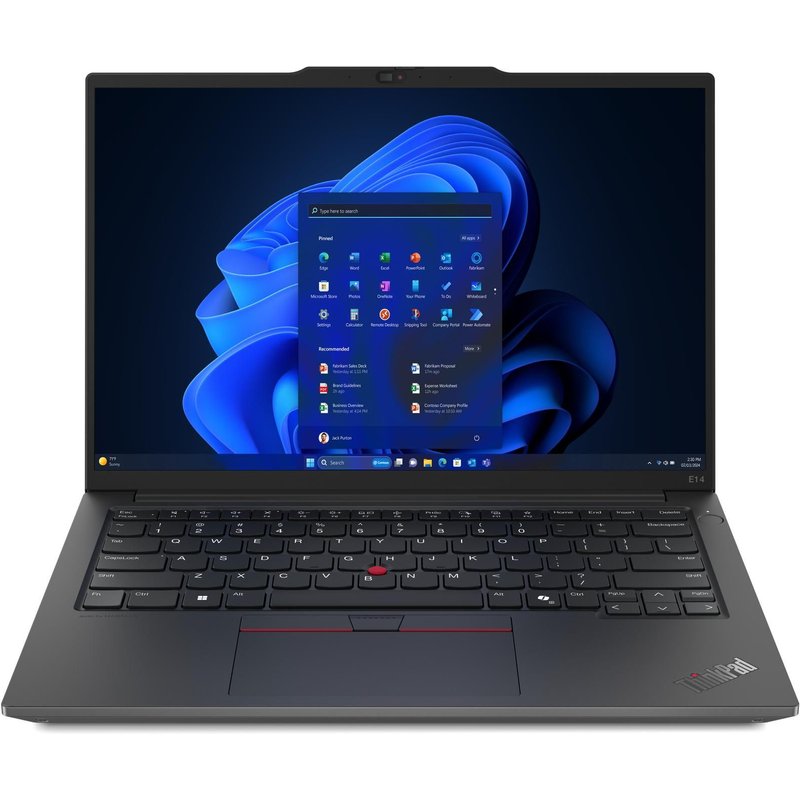 Lenovo ThinkPad E14 Gen 6 (Intel) Intel Core Ultra 5 125U Ordinateur portable 14" WUXGA 16 Go DDR5-SDRAM 512 Go SSD Wi-Fi 6E (802.11ax) Windows 11 Pro Allemand Noir