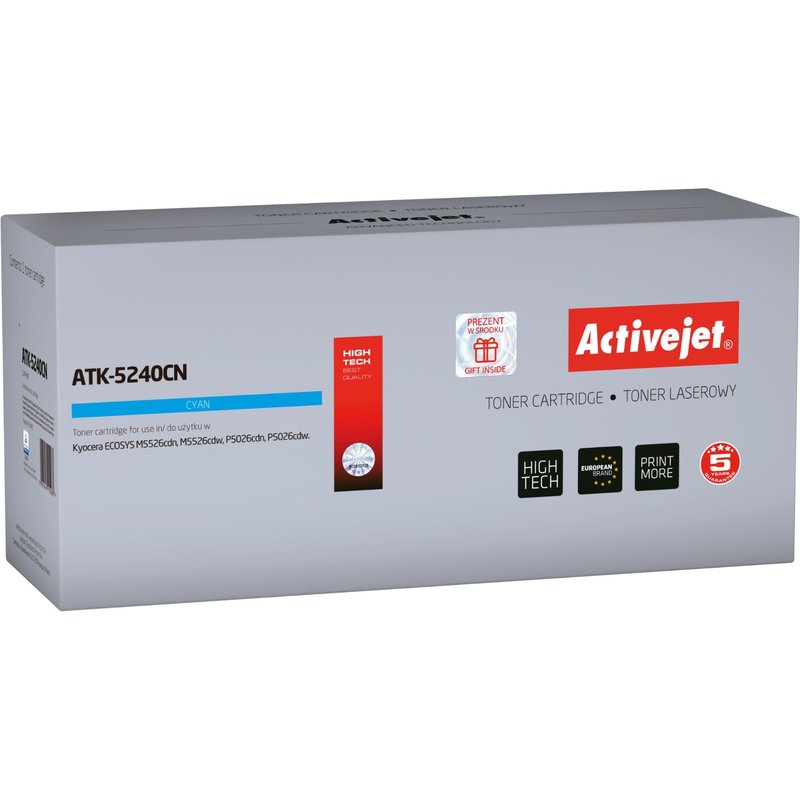 Activejet Cartouche toner ATK-5240CN (Kyocera remplacement TK-5240C ; Supreme ; 3000 pages ; bleu)