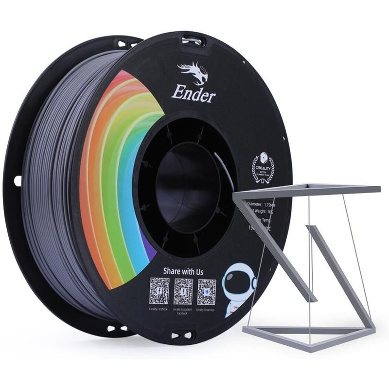 Creality 3301010308 matériel d'impression 3D Acide polylactique (PLA) Gris 1 kg