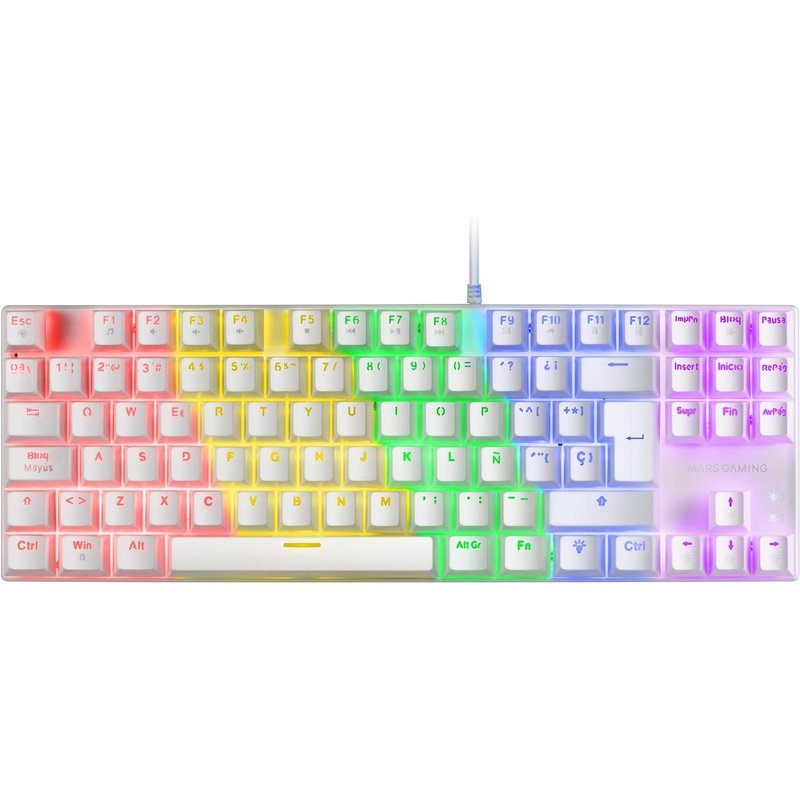 Mars Gaming MK80 clavier USB AZERTY Français Blanc