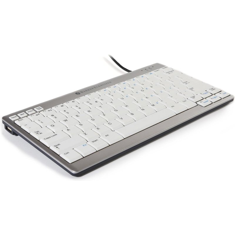 BakkerElkhuizen UltraBoard 950 clavier Bureau USB QWERTZ Allemand Gris clair et Blanc