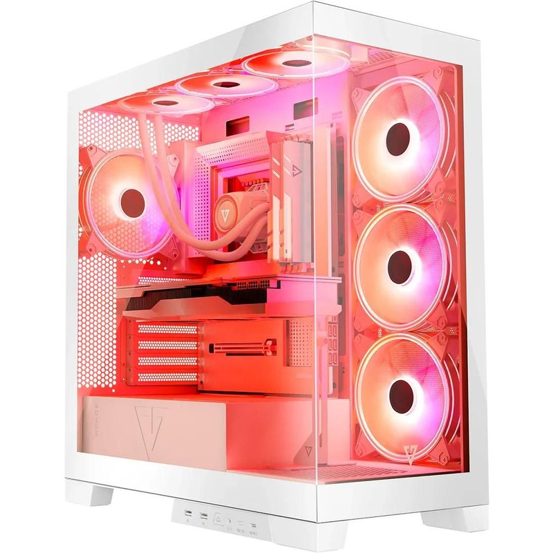 Modecom Volcano SPACE APEX ARGB MIDI Midi Tower Blanc