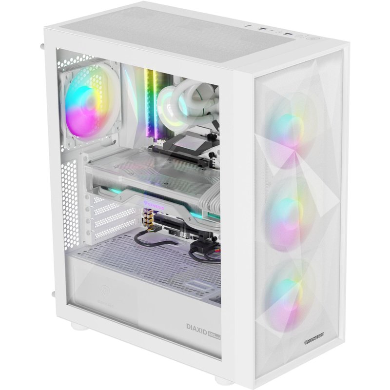 GENESIS Diaxid 605 ARGB Midi Tower Blanc
