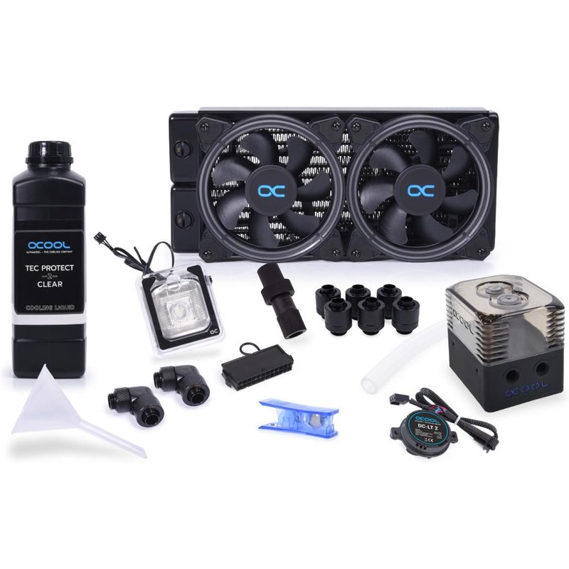 Alphacool ST30 Processeur Kit de refroidissement du liquide 12 cm Noir
