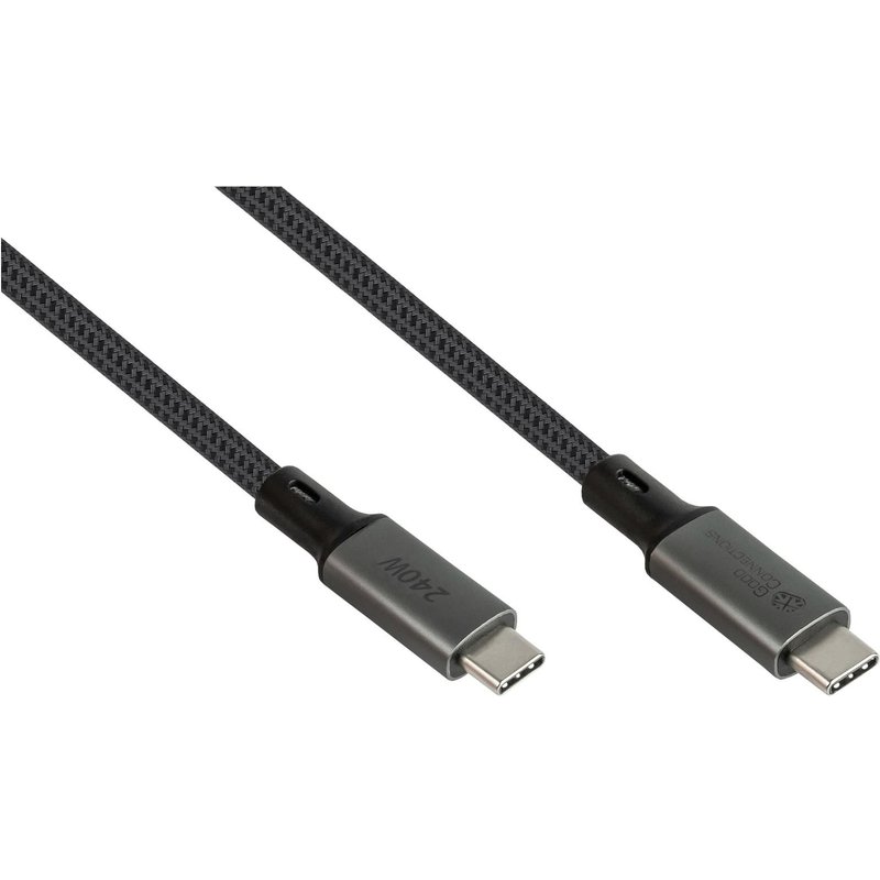 Alcasa 2404-TK018A câble USB USB4 Gen 3x2 1,8 m USB C Graphite