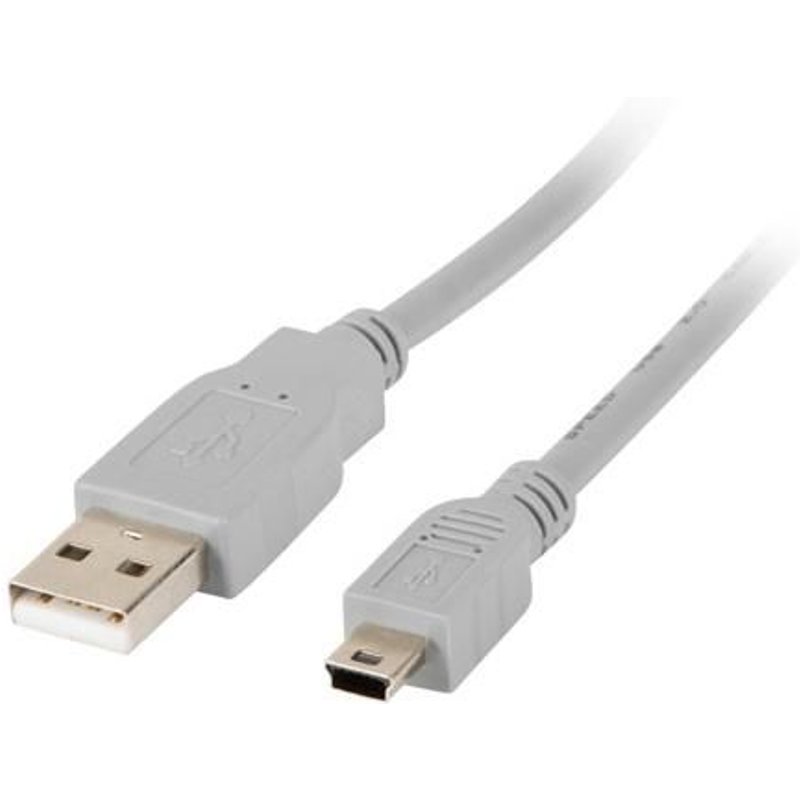 Lanberg CA-USBK-10CC-0018-S câble USB USB 2.0 1,8 m Mini-USB A USB A Gris