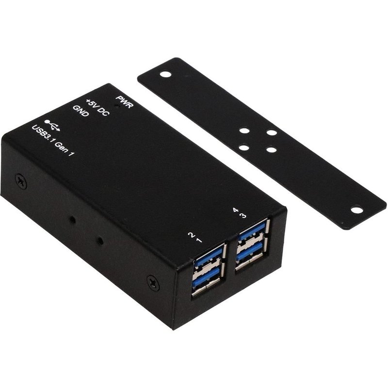 EXSYS EX-1180HMS hub & concentrateur USB 3.2 Gen 1 (3.1 Gen 1) Type-B 5000 Mbit/s Noir