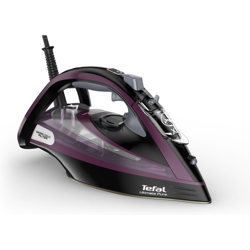 Tefal Ultimate Pure FV9835 fer à repasser Fer à repasser à sec ou à vapeur Semelle Durilium autonettoyante 3000 W Violet
