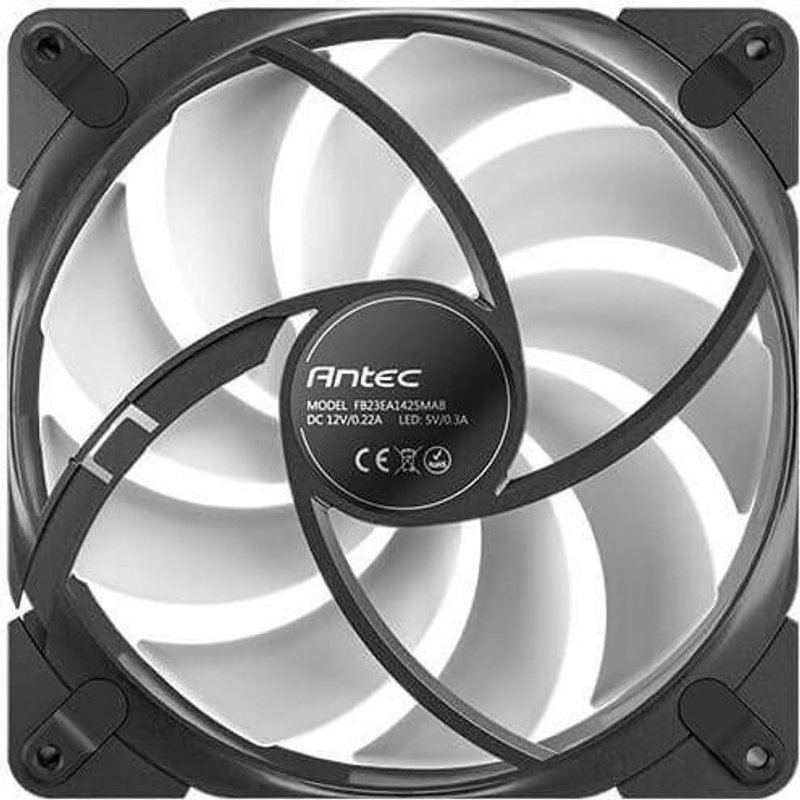 Antec Tranquil 140 ARGB Boitier PC Ventilateur 14 cm Noir, Gris 1 pièce(s)