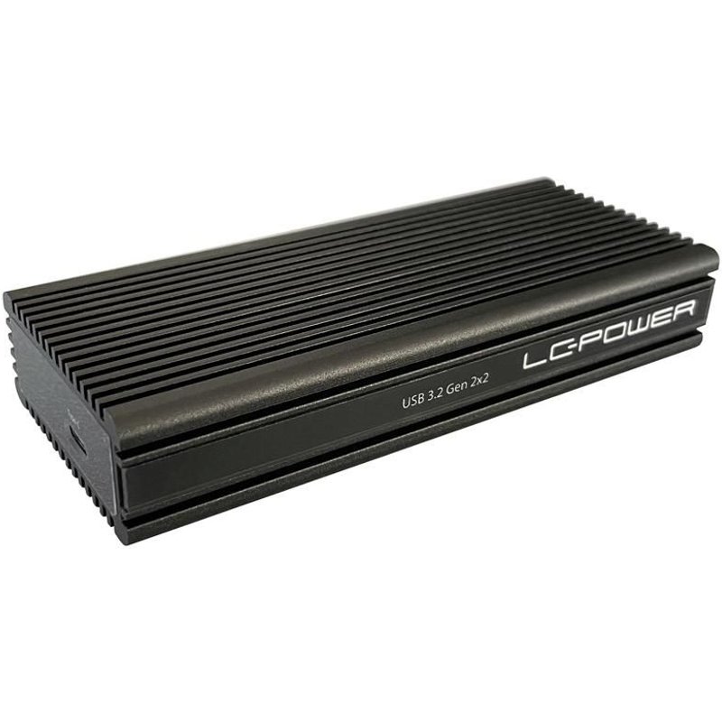 LC-Power LC-M2-C-NVME-2X2 Boîtier de disques de stockage Enceinte ssd Noir M.2