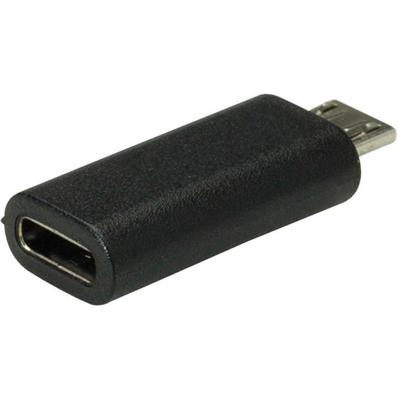 VALUE 12.99.3192 changeur de genre de câble Micro-USB B USB-C Noir