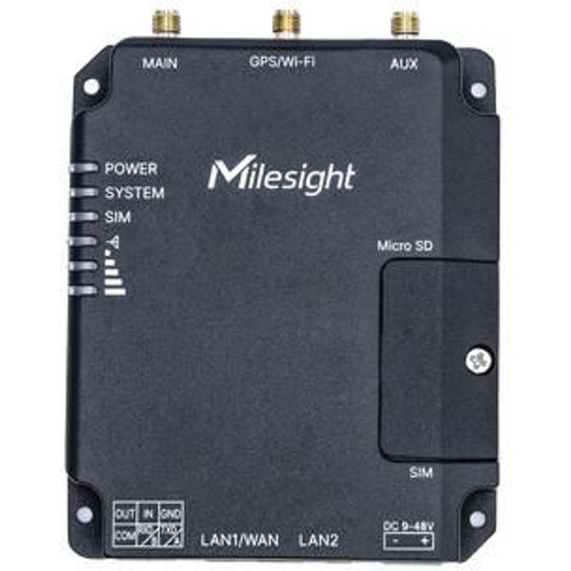 Milesight UR32-L04AF-W-485 routeur sans fil Fast Ethernet Monobande (2,4 GHz) 4G Noir