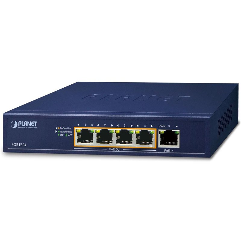 PLANET POE-E304 prolongateur réseau Émetteur et récepteur réseau Bleu 10, 100, 1000 Mbit/s