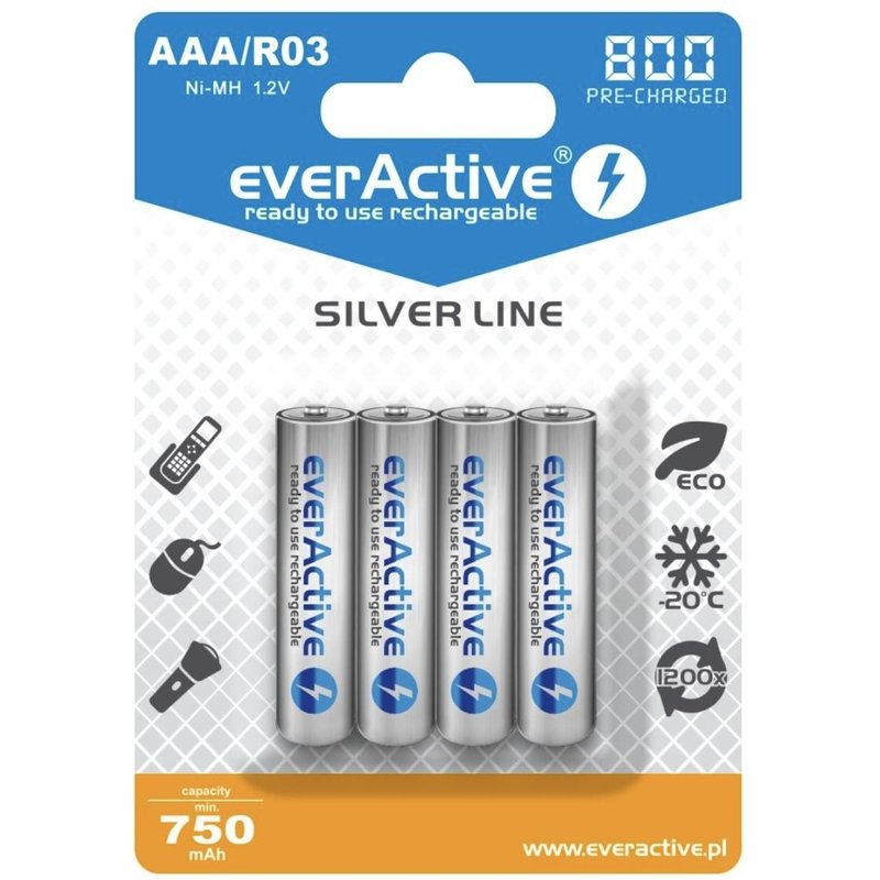 Everactive EVHRL03-800 pile domestique Batterie rechargeable AAA Hybrides nickel-métal (NiMH)