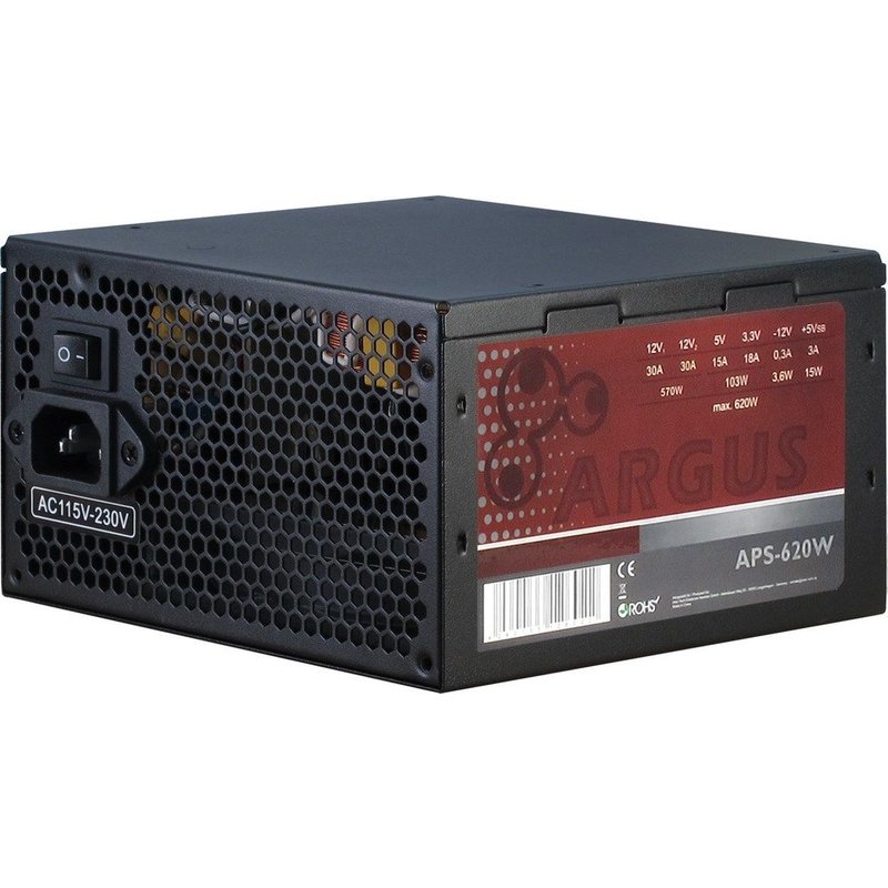 Inter-Tech Argus APS unité d'alimentation d'énergie 620 W 20+4 pin ATX ATX Noir