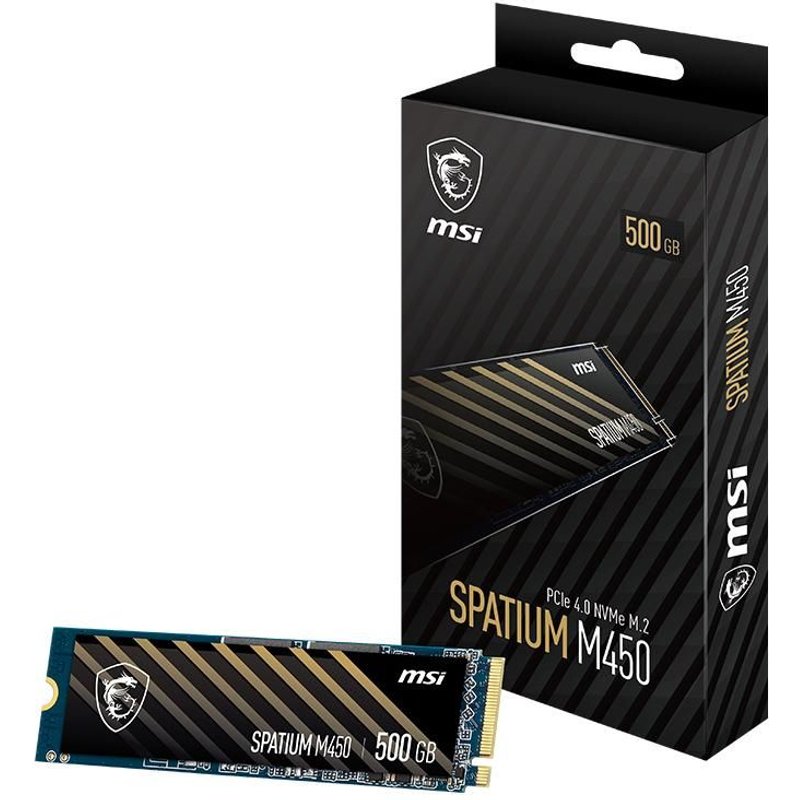 MSI Spatium M450 PCIe 4.0 NVMe M.2 500GB 500 Go PCI Express 4.0 3D NAND