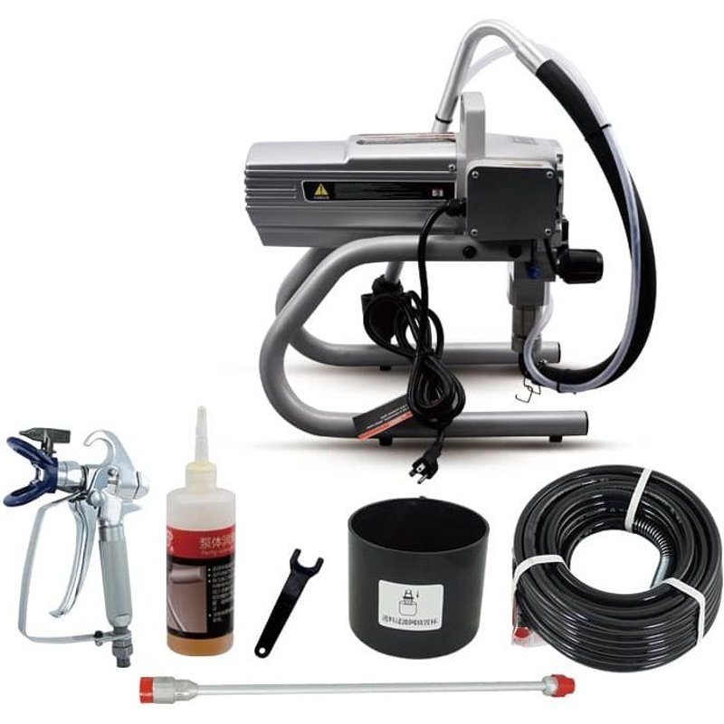 Varan Motors - R450 Pulvérisateur de peinture PRO Airless 900w 220 bar 2.2l/min, Pistolet haute pression à peinture, tuyau de 15m